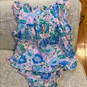 Lilly Pulitzer Pink and Blue Floral Kids Dress